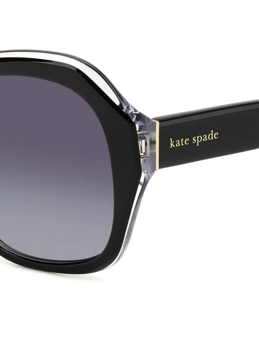 NEW KATE SPADE LOTTIE/G/S 0807WJ BLACK GREY POLARIZED AUTHENTIC SUNGLASSES - Picture 5 of 6